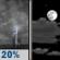 Tonight: A 20 percent chance of showers and thunderstorms before 10pm.  Partly cloudy, with a low around 70. Southeast wind 5 to 10 mph. 