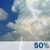 This Afternoon: A 50 percent chance of showers and thunderstorms.  Partly sunny, with a high near 84. Southeast wind around 10 mph. 